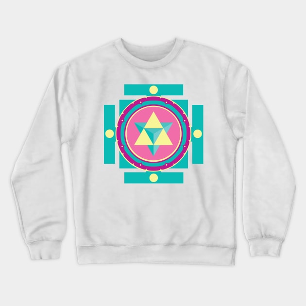 Merkaba Mandala Crewneck Sweatshirt by GalacticMantra